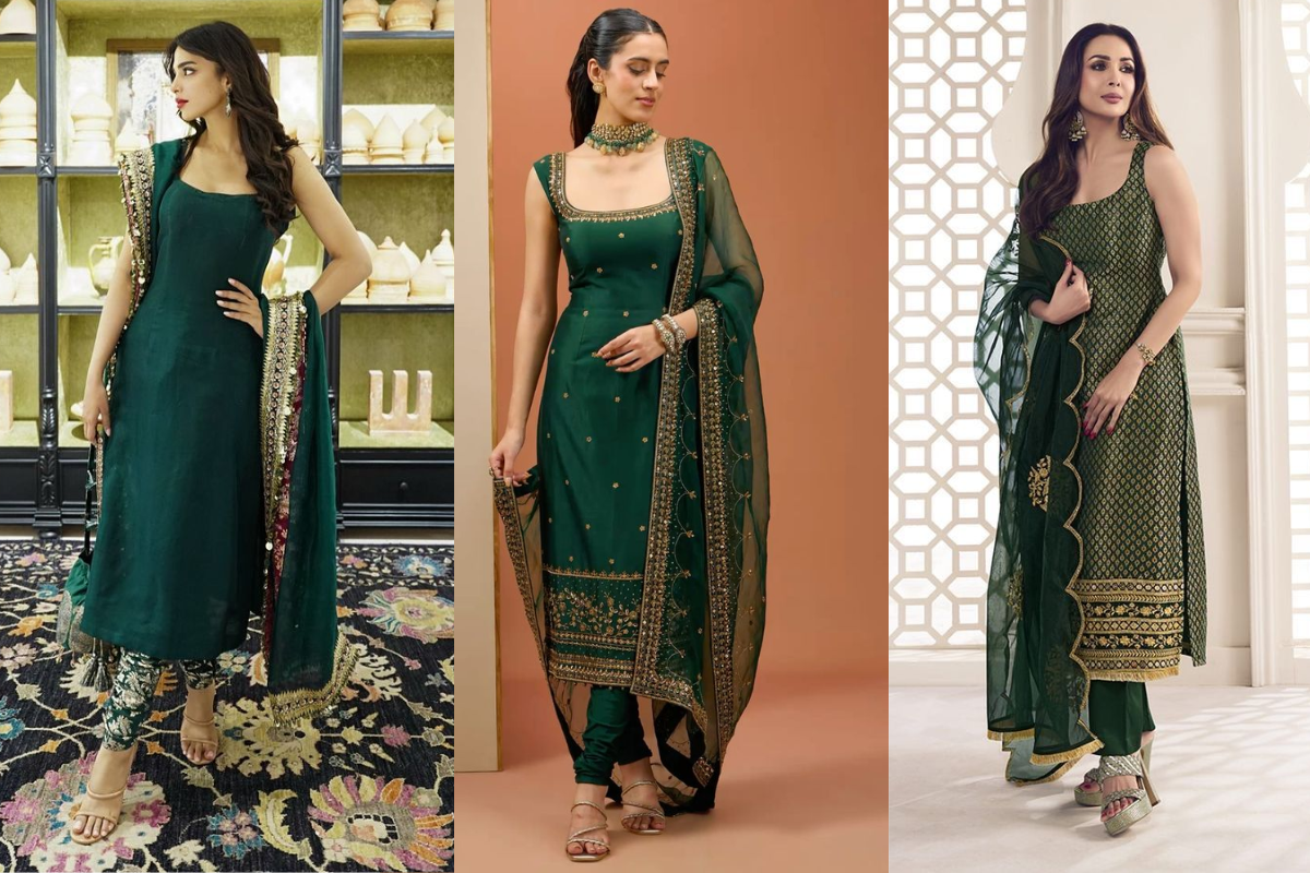 Green Churidar Suit Design