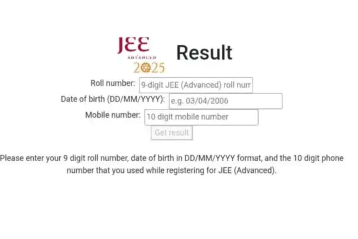 JEE Advanced 2025 Scorecard OUT