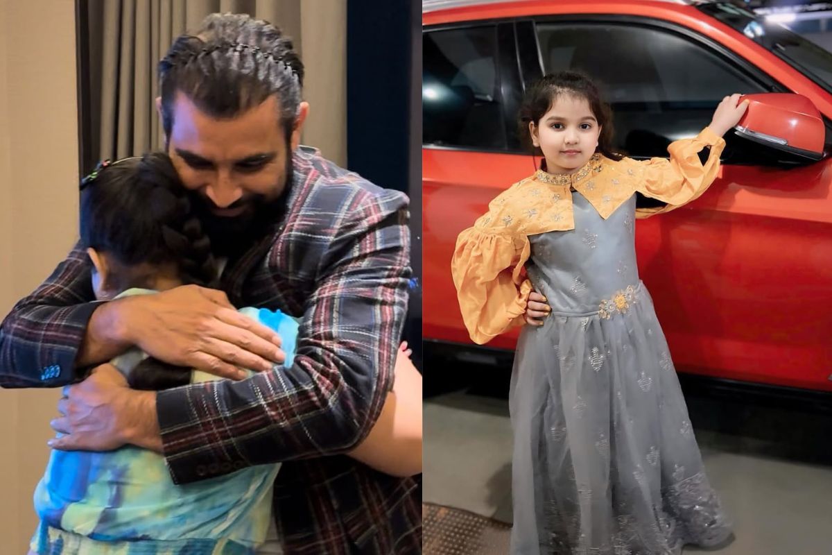 Mohammad Shami with his daughter