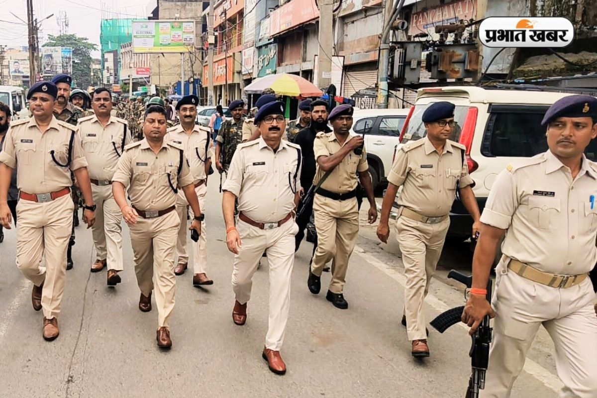Muharram jharkhand police flag march