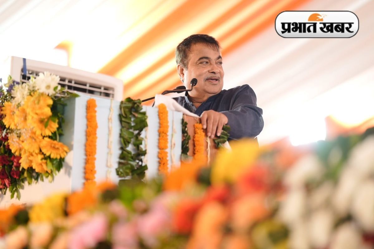 Nitin Gadkari in Garhwa Jharkhand
