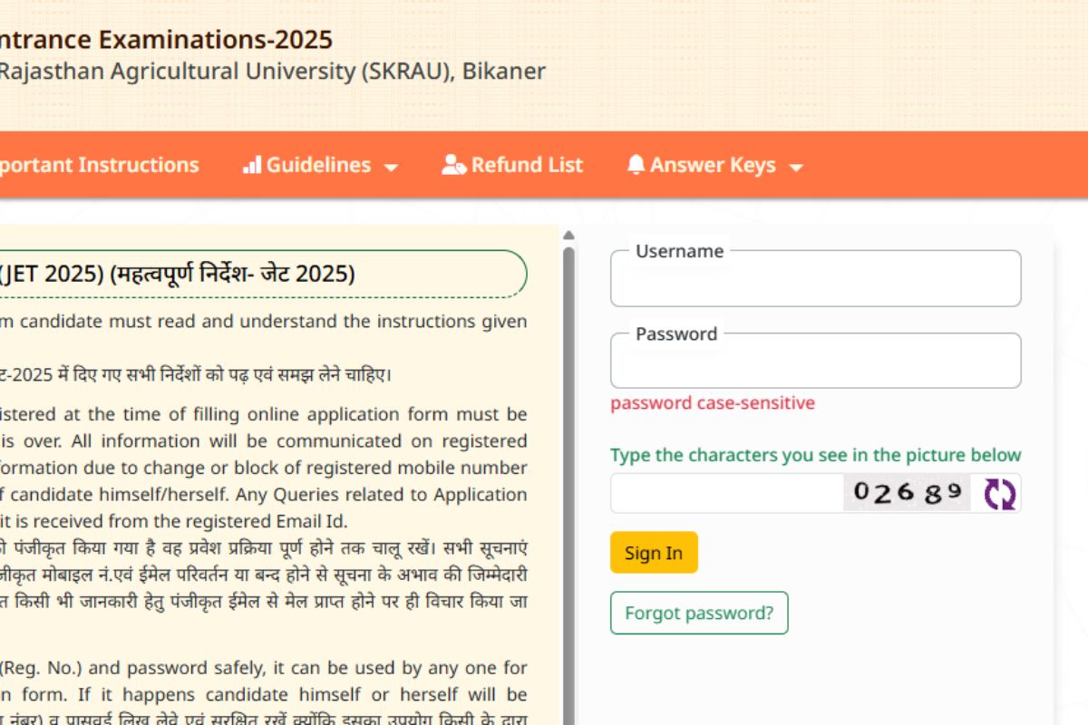 Rajasthan JET Result 2025