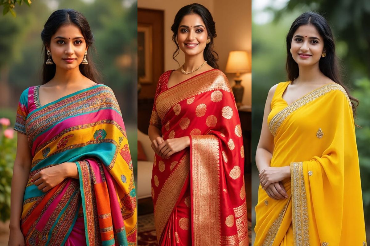Saree Design For Sawan