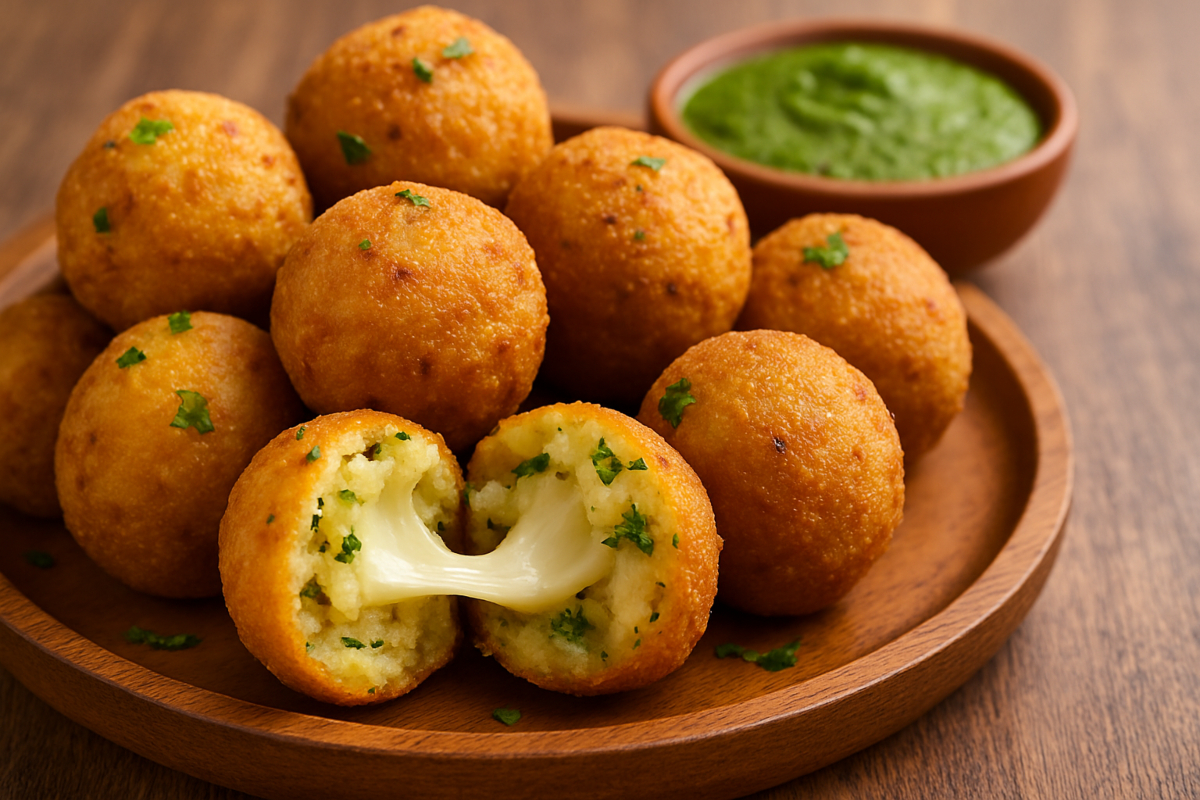 Suji Cheese Stuffed Pakoda Recipe