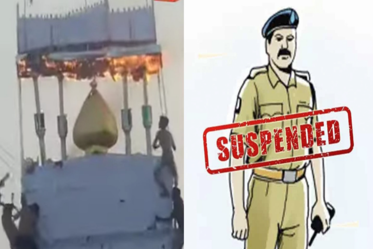 23 फुट का ताजिया, 12 फुट की परमिशन! हाइटेंशन तार से भड़की आग, दरोगा सस्पेंड