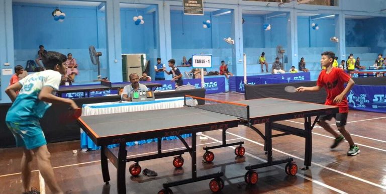 राज्य स्तरीय टेबल टेनिस टूर्नामेंट के दूसरे दिन मुजफ्फरपुर का रहा दबदबा