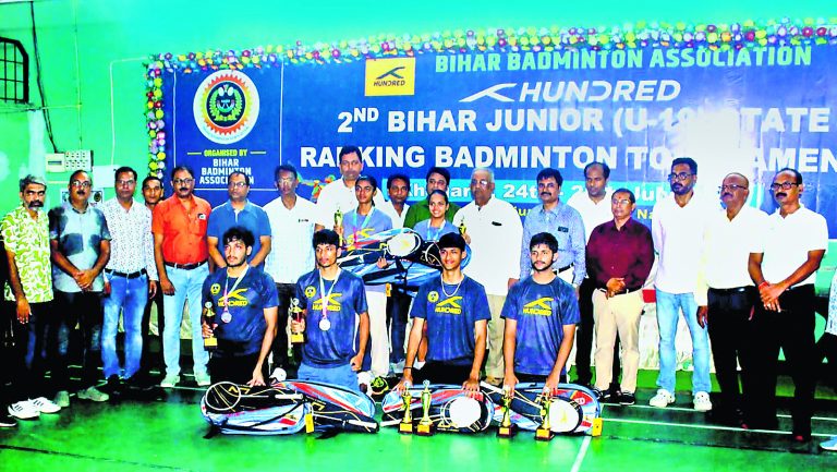 जूनियर स्टेट बैडमिंटन केे एकल में पटना के रणवीर ने जीता खिताब