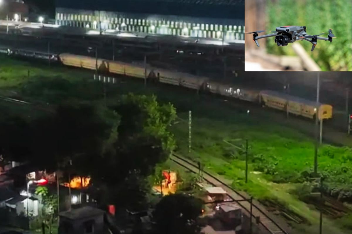In Bihar first time trains checked for alcohol through drones