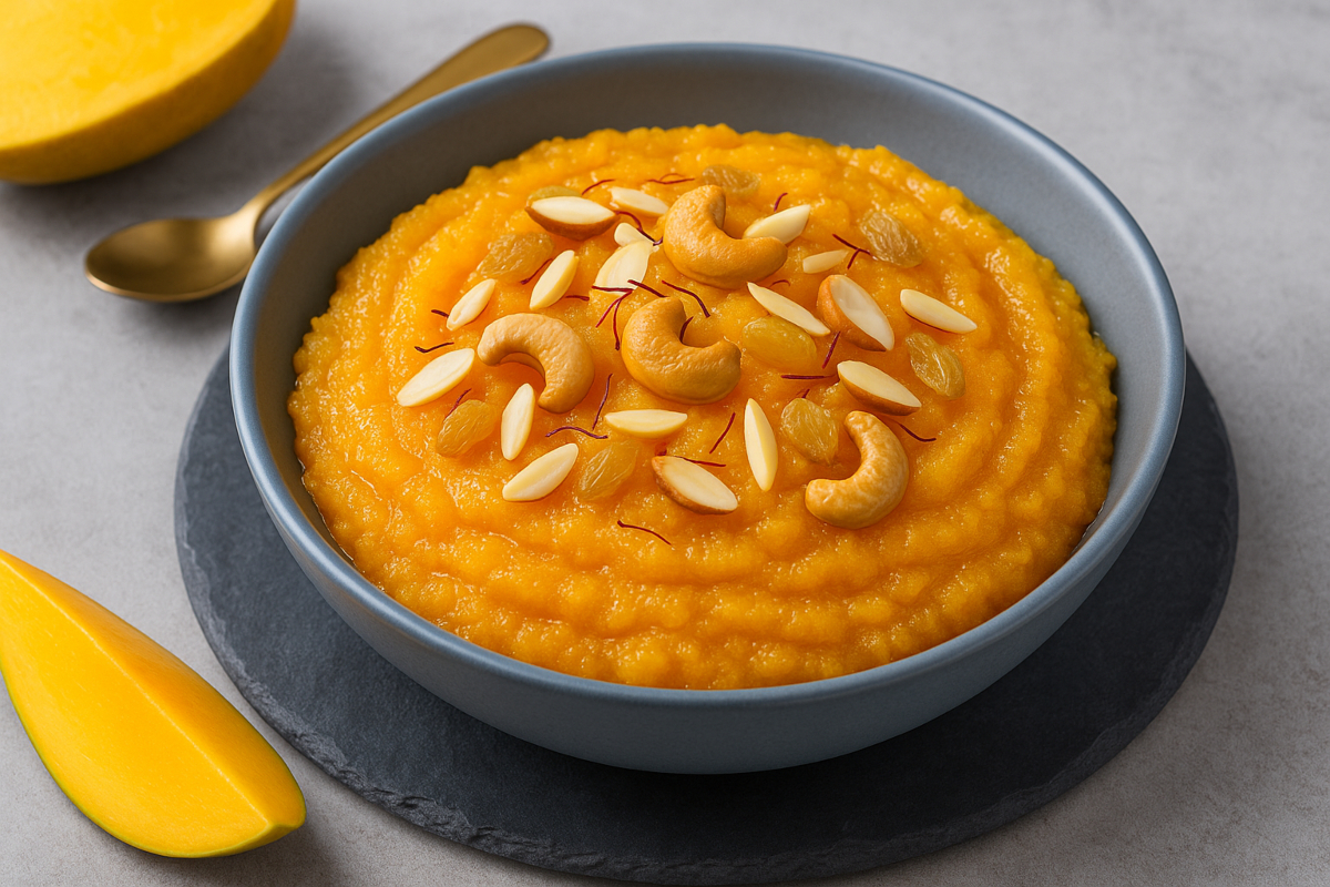 mango kesari halwa recipe