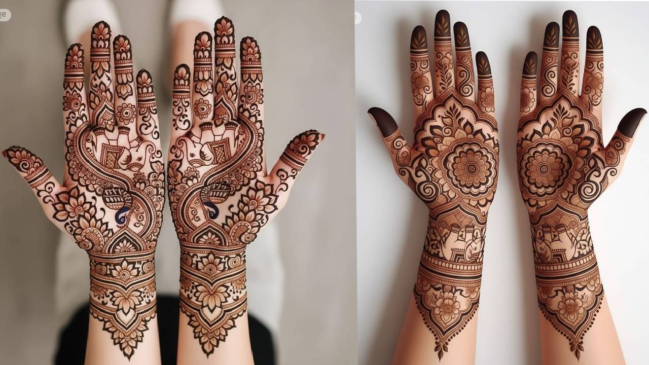sawan special AI mehndi designs