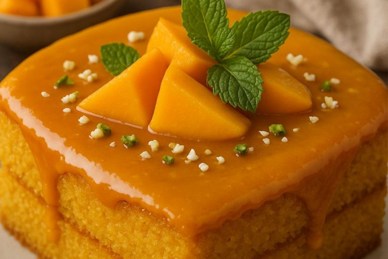 Sooji Cake: स्पंजी, सॉफ्ट और फ्रूटी टेस्ट, आसानी से बनाएं डिलीशियस मैंगों सूजी केक