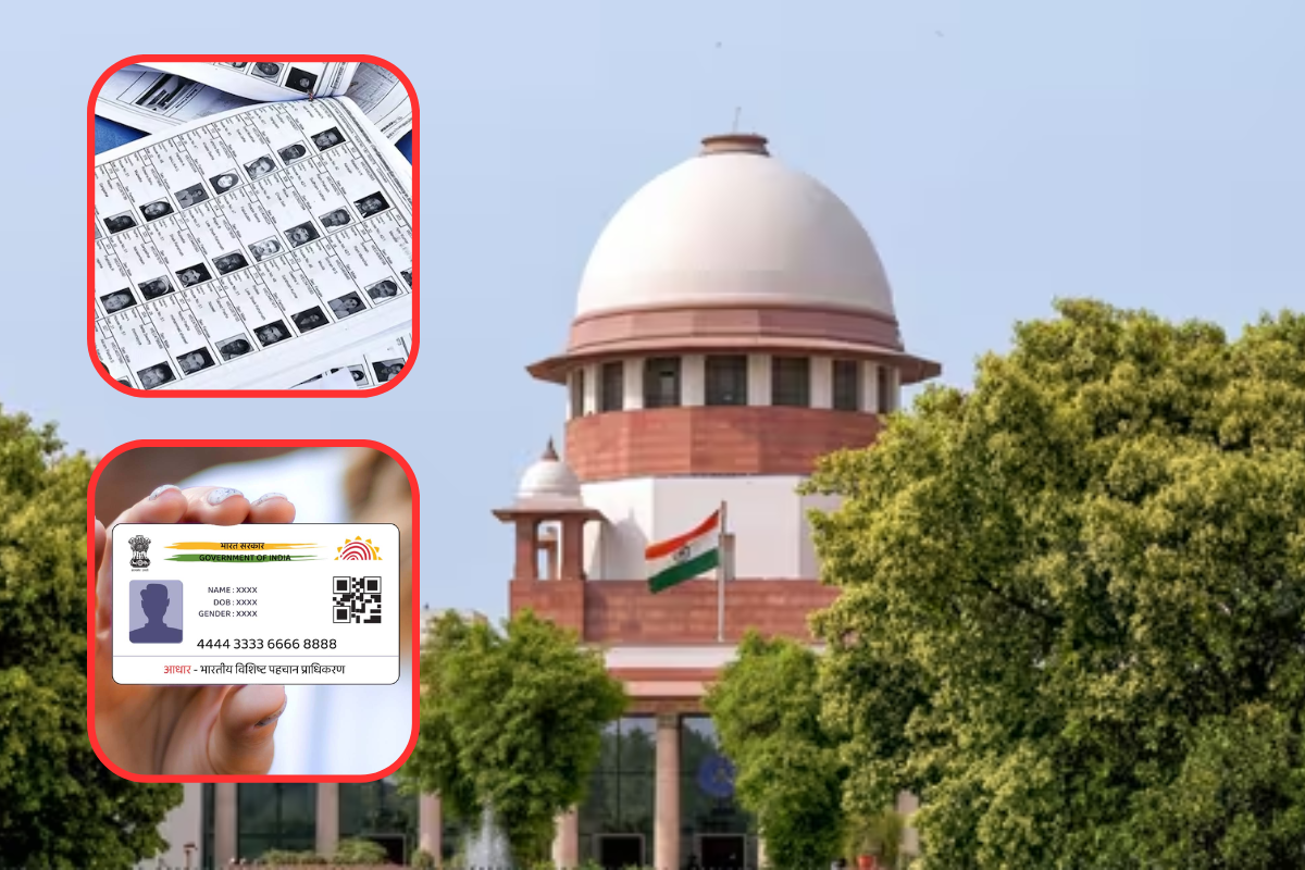 voter list supreme court news aadhar card