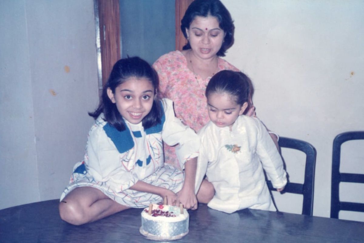 Virat Kohli with his sister Bhawna Kohli in Childhood.