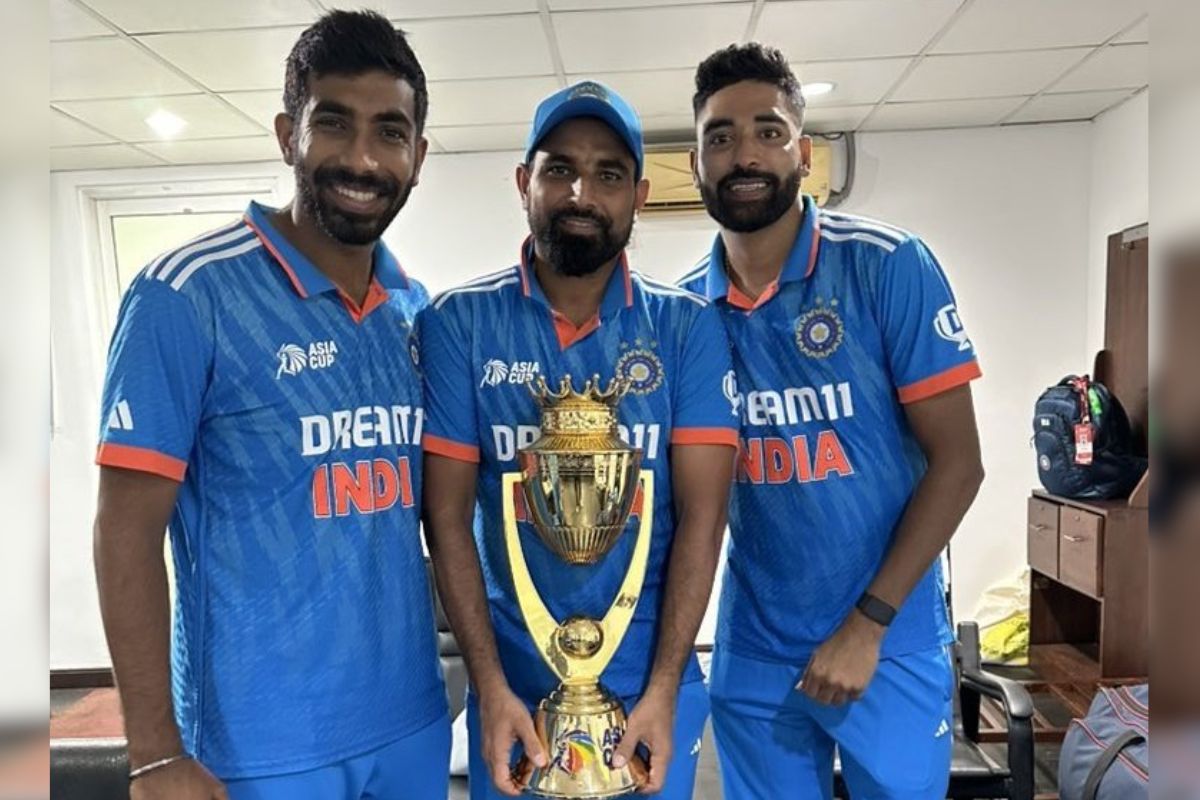 Jasprit Bumrah, Mohammed Shami and Mohammad Siraj