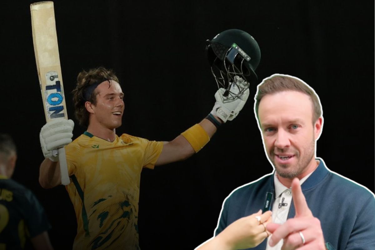 AB de Villiers on Dewald Brewis