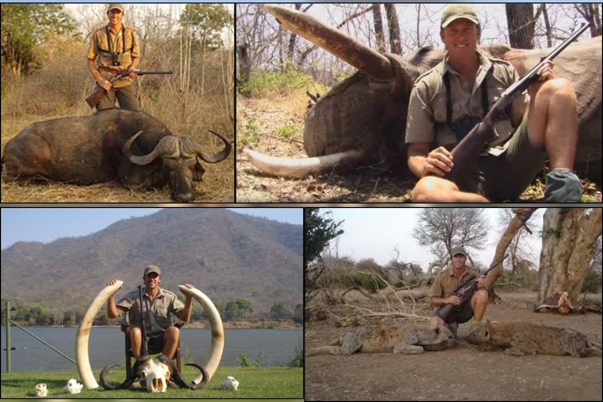 Glenn McGrath during hunting trophy at Chipitani Safari