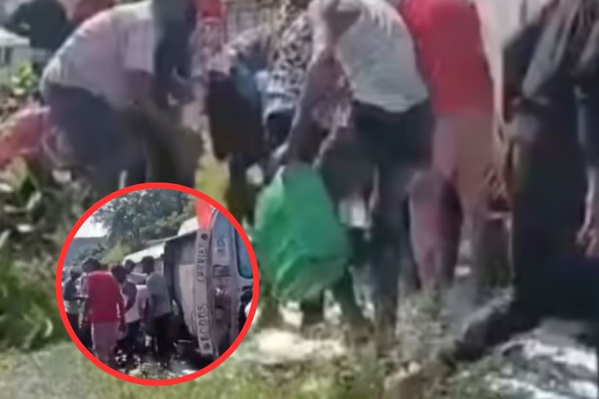 Diesel Tanker Overturned In Sonbhadra