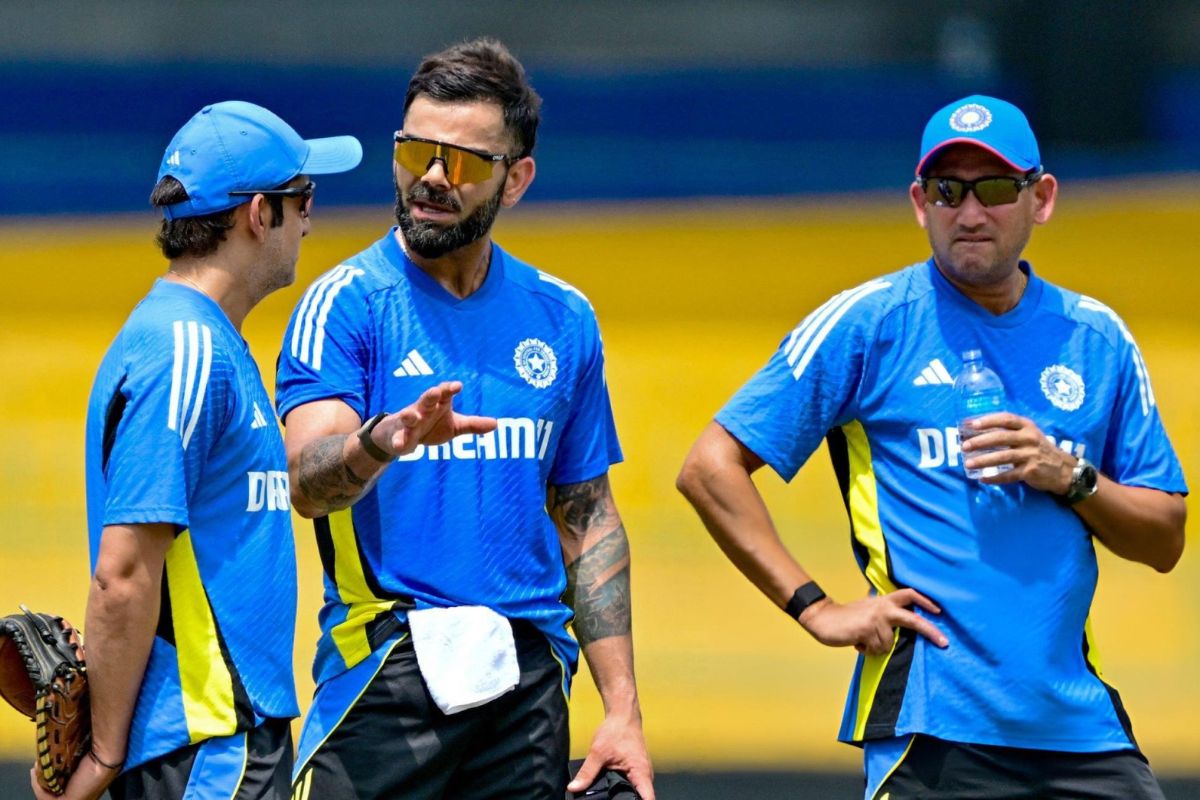 Gautam Gambhir with Virat Kohli and Ajit Agarkar