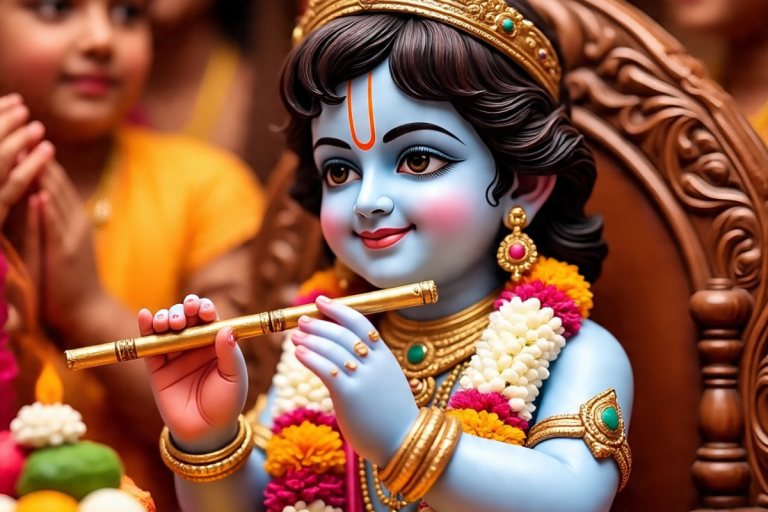 Happy Krishna Janmashtami 2025 Wishes, Quotes, WhatsApp Status & Insta Bhakti Messages in Hindi Live: माखनचोर कान्हा के जन्मदिन पर अपनों तक पहुंचाएं शुभकामनाओं और संदेशों का प्यारा तोहफ़ा