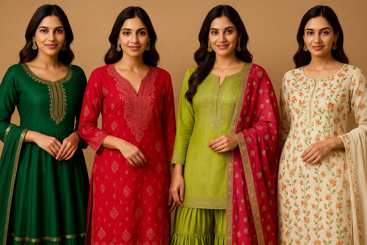 Hartalika Teej Stylish Kurti Designs