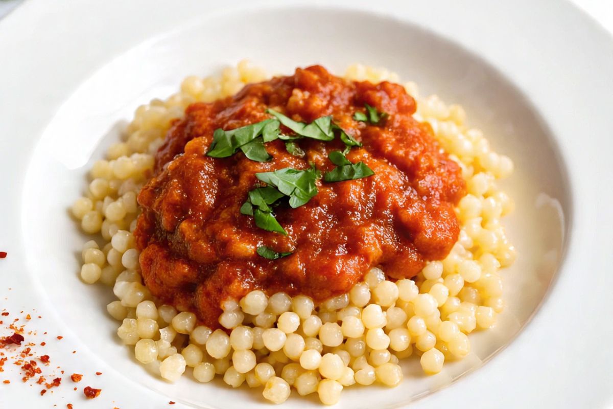 Red Saus Sabudana Pasta