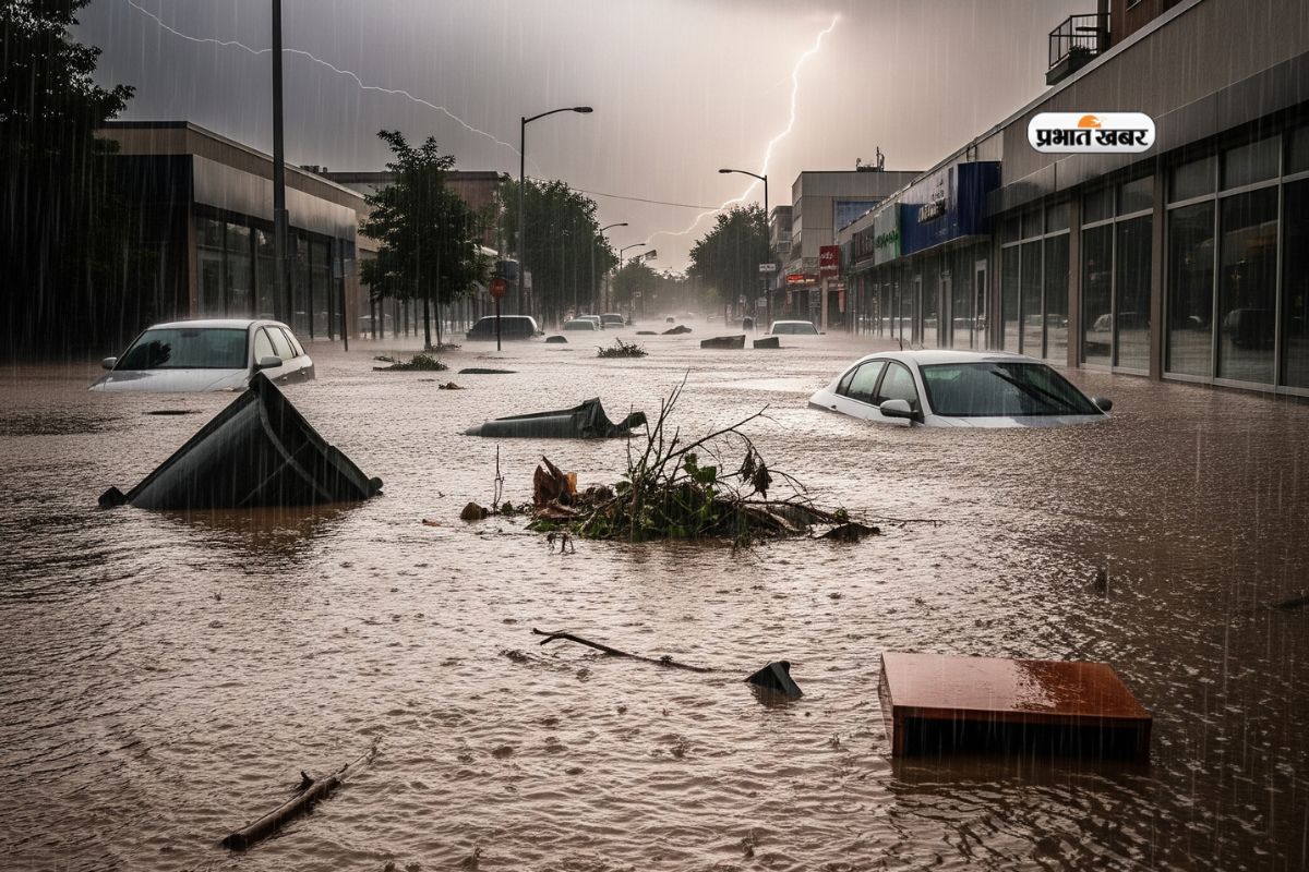 Heavy Rain Alert Flood Landslide In Pakistan (Ai Image)