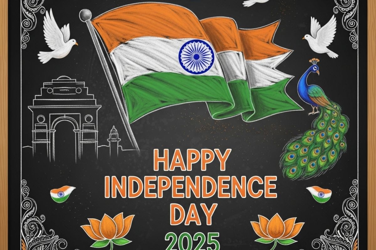 Independence Day Black Board Decoration