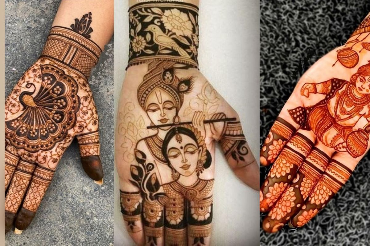 Janmashtami Mehndi Design for cover