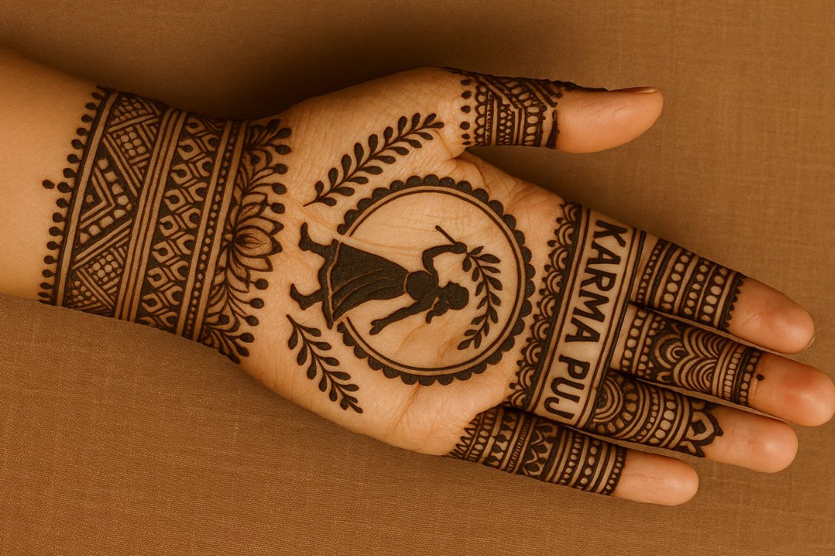 Karma Puja Mehendi Designs