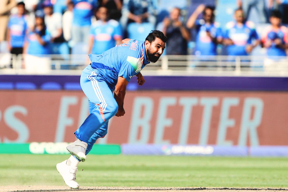 Mohammad Shami during Champions Trophy Match