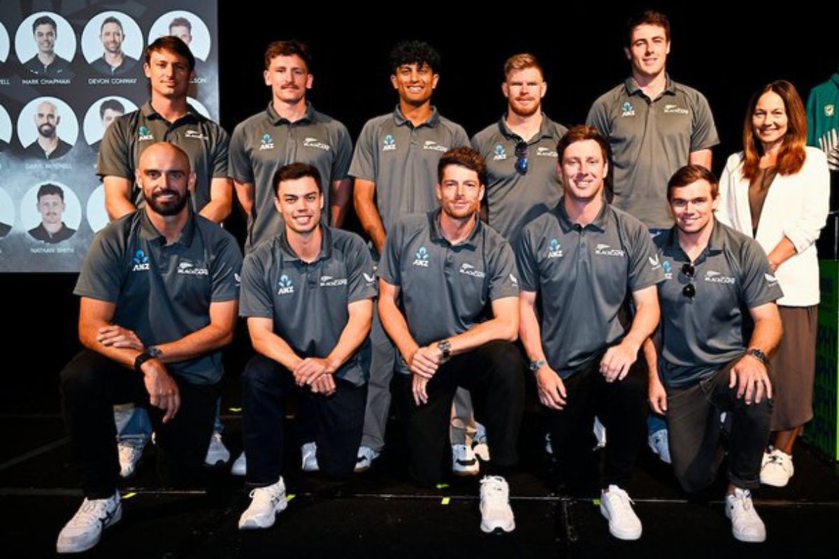 New Zealand Cricket Team During Champions Trophy Photoshoot
