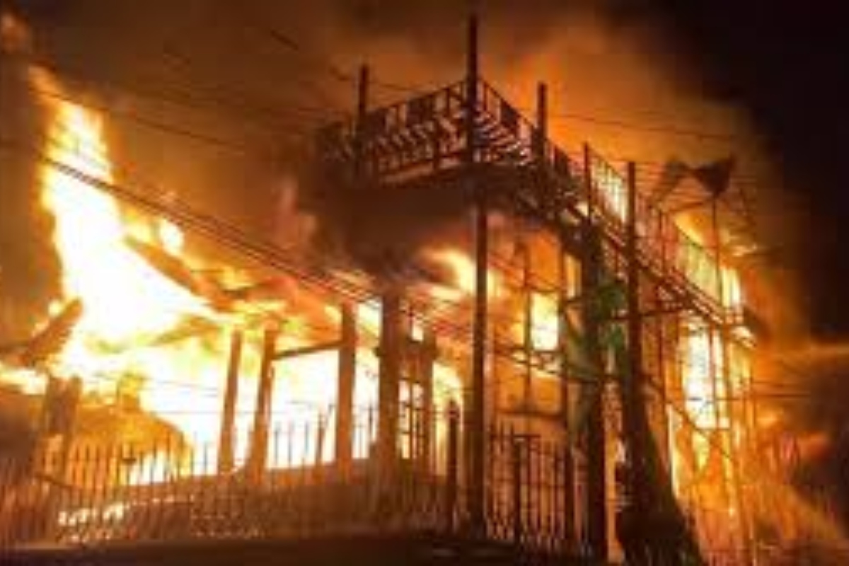 Old London House Fire