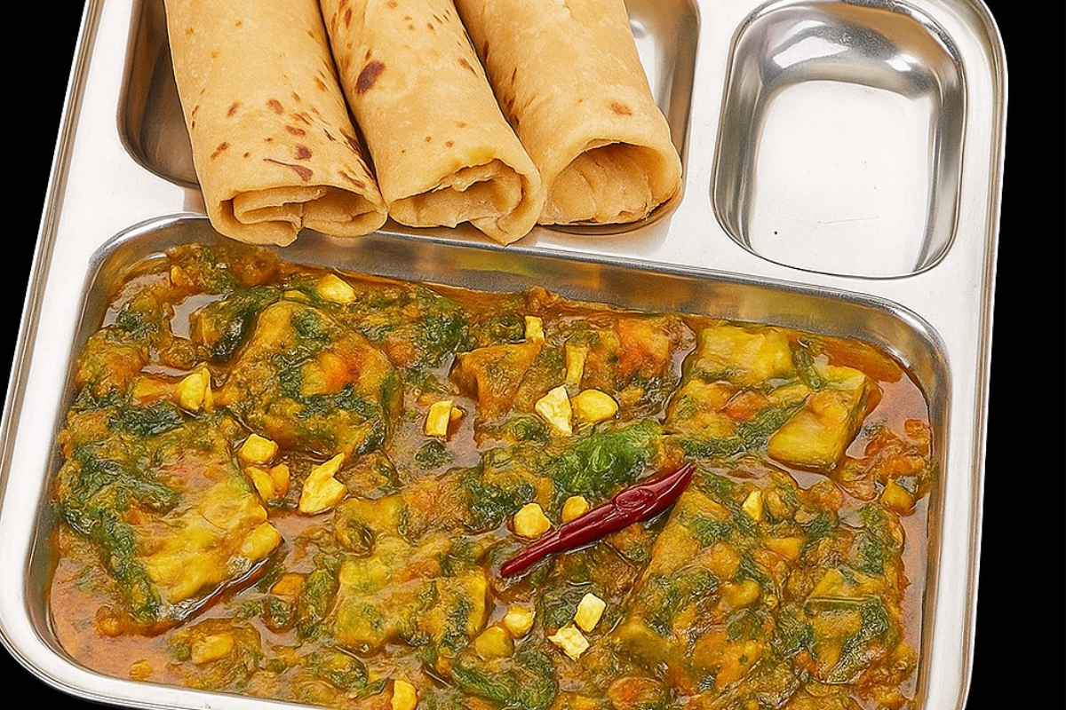 Palak Besan Sabji Recipe