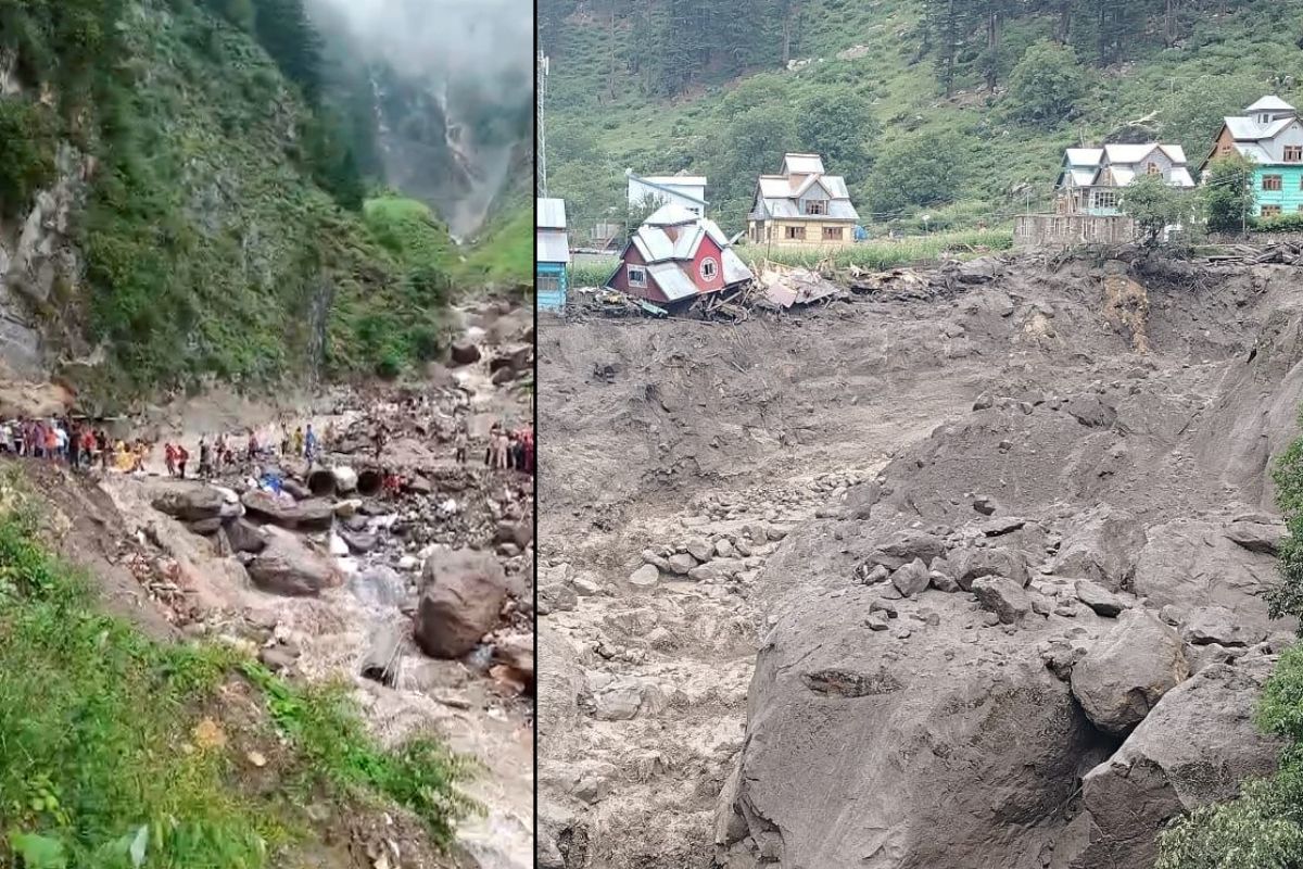 People move across an affected area