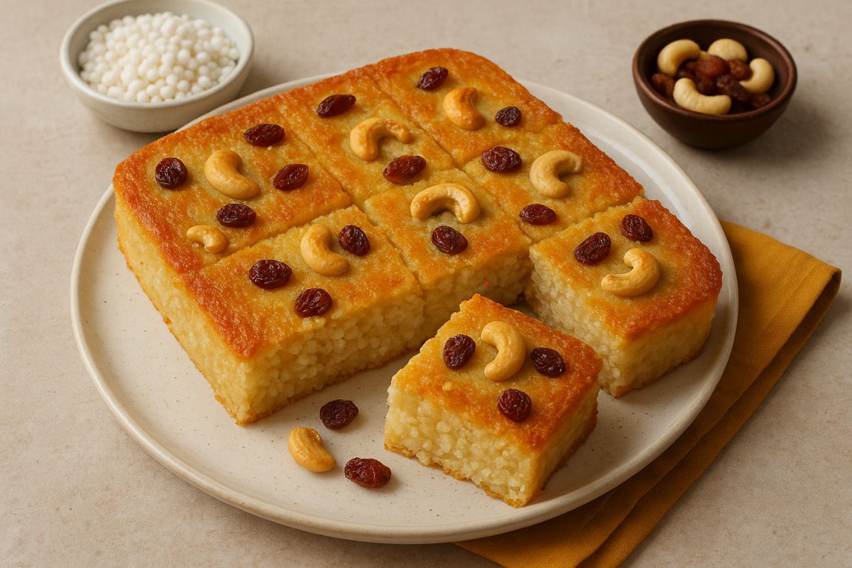 Sabudana Milk Cake Recipe