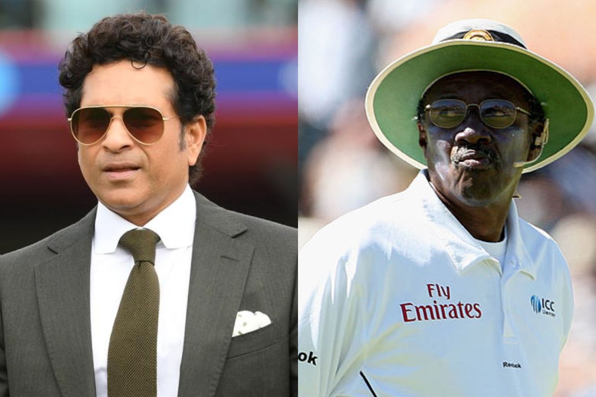 Sachin Tendulkar and Steve Bucknor