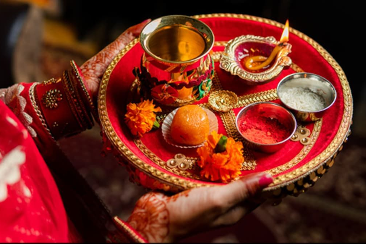 Sargi thali for Hartalika Teej