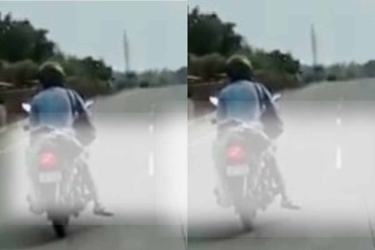 After accident Husband tie wife dead body to motorcycle Police arrest truck driver with ai help