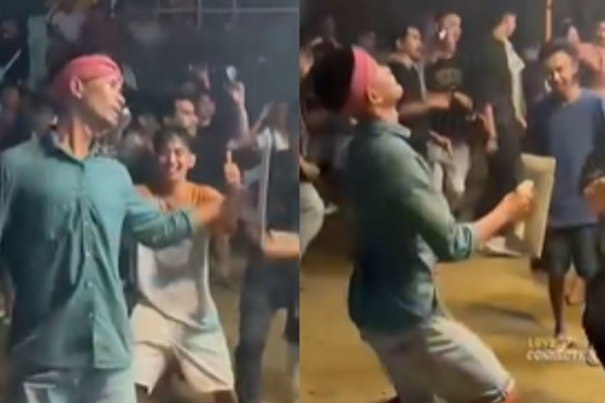 Viral Video MAN FUNNY DANCE STEP LIKE PLASTERING HOUSE