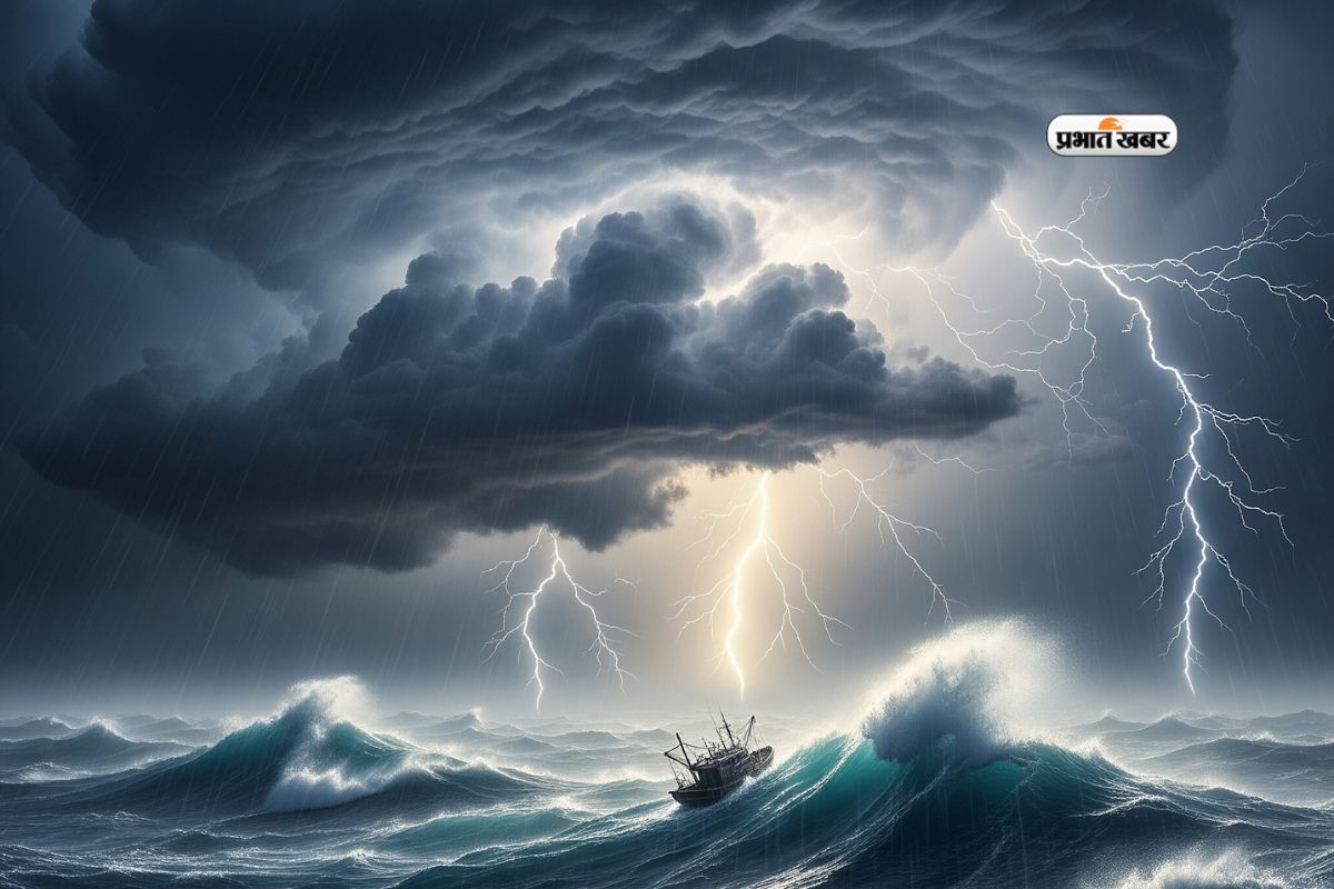 Storm Alert Hurricane Erin (Ai Image)