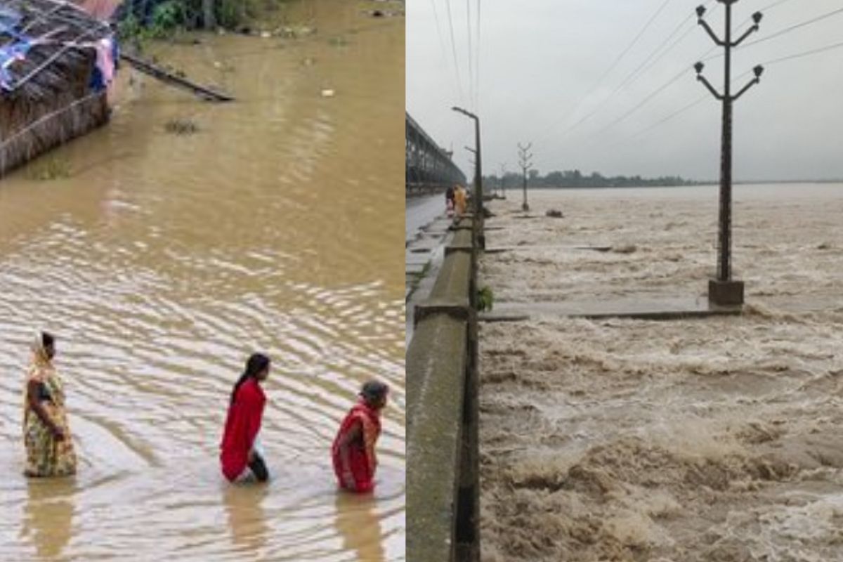 Bihar Flood Alert 1500 people trapped amid waterlogging