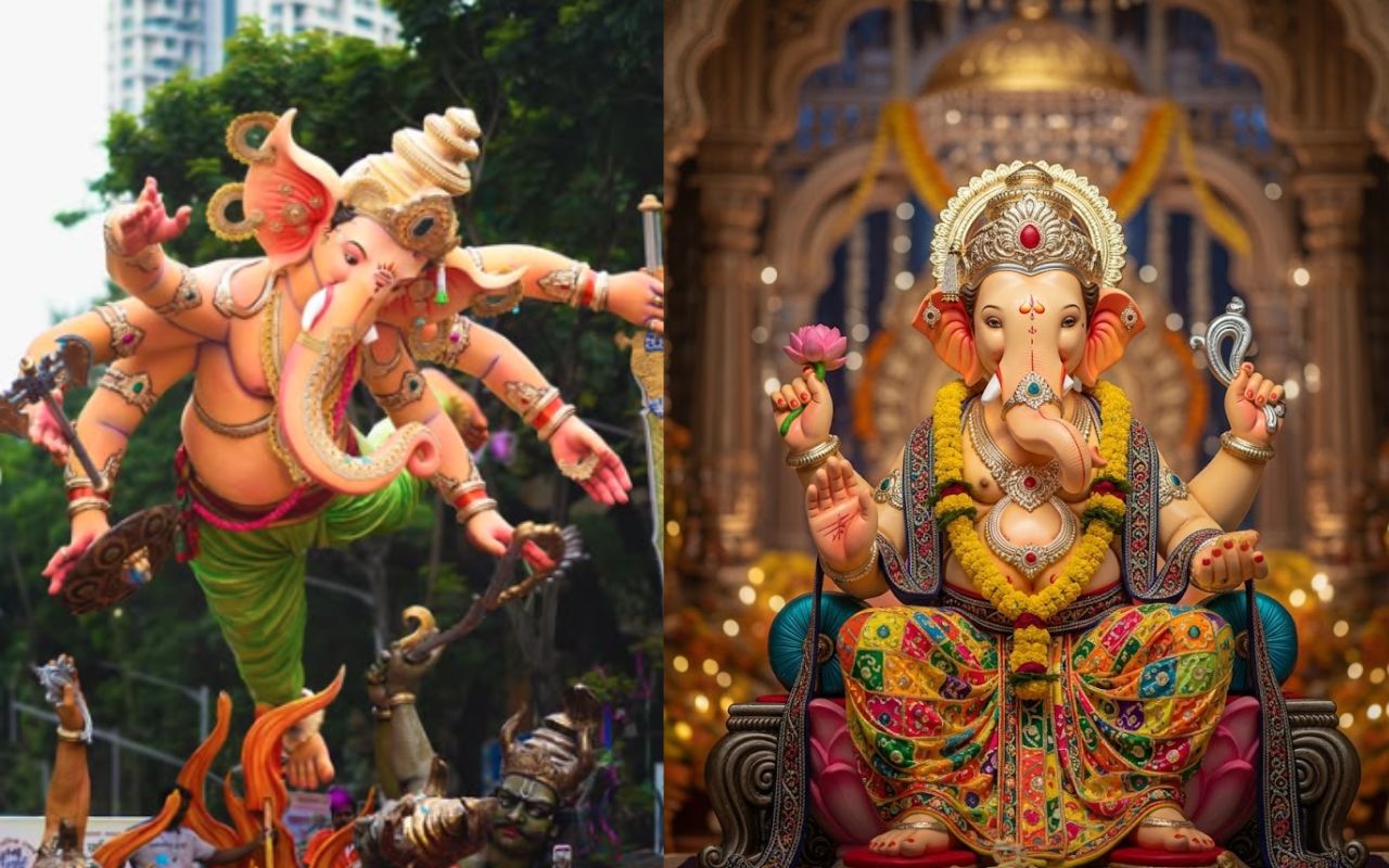 Viral Video of Ganesh Idol Balance
