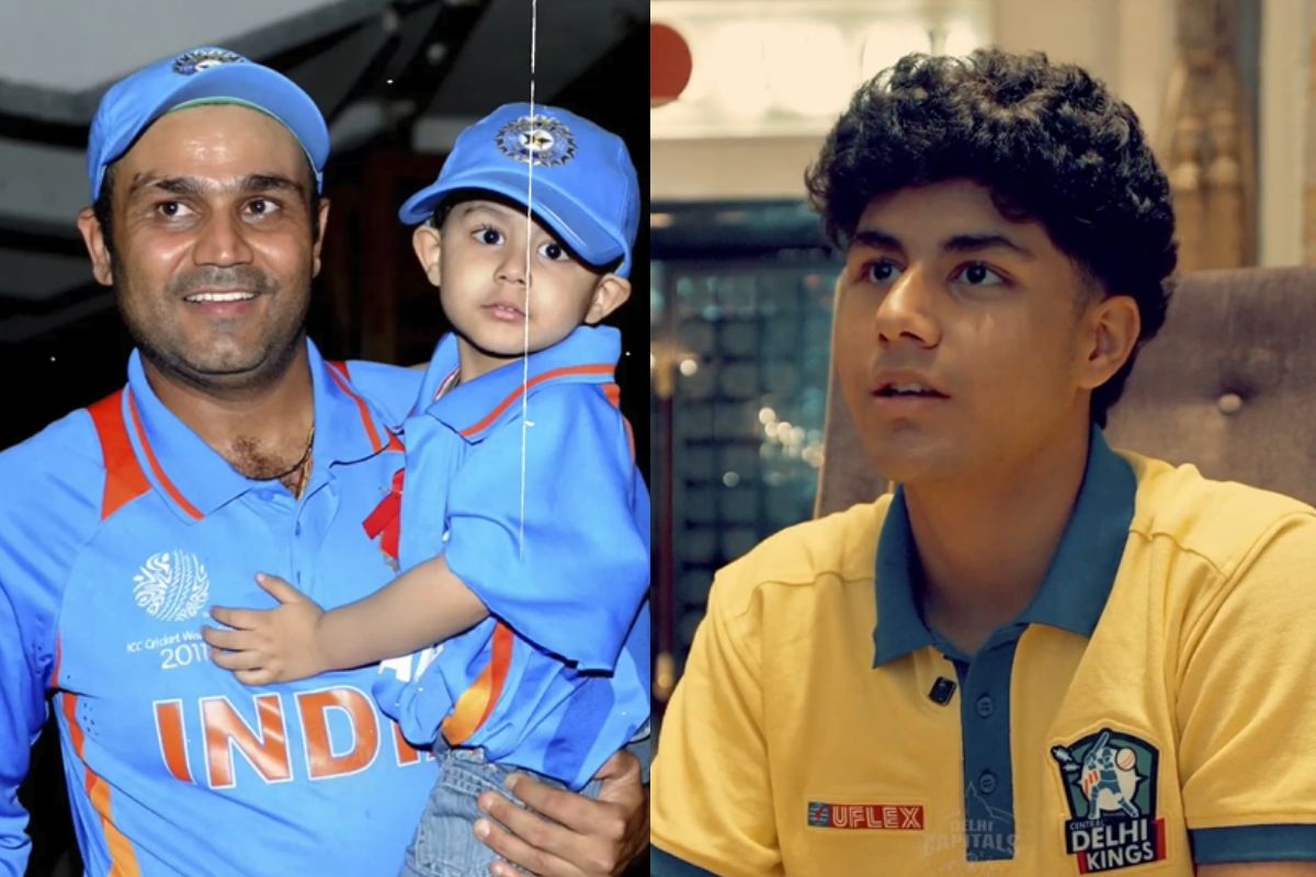 Virender Sehwag and Aaryavir Sehwag