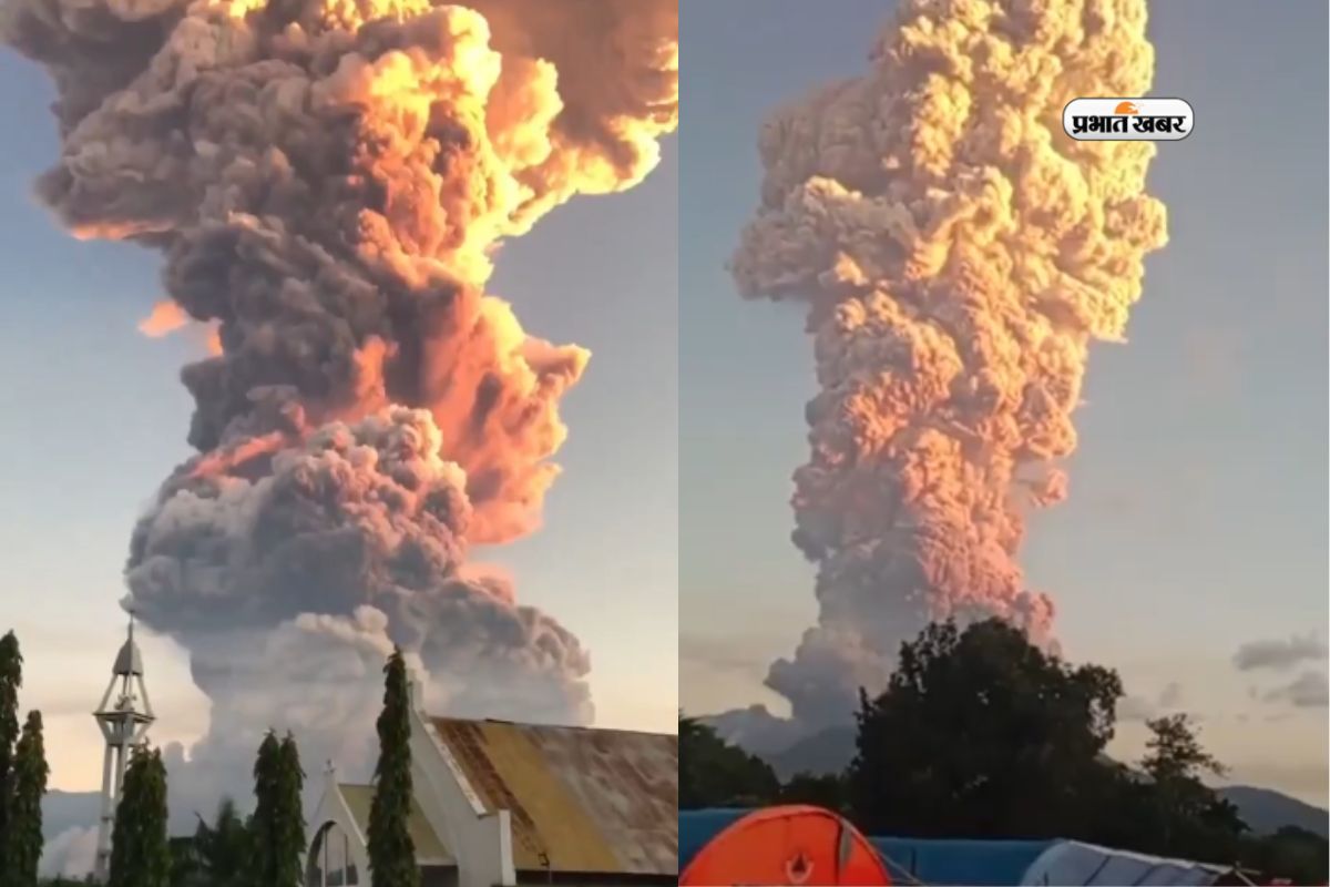 Volcano Eruption in Indonesia lewotobi