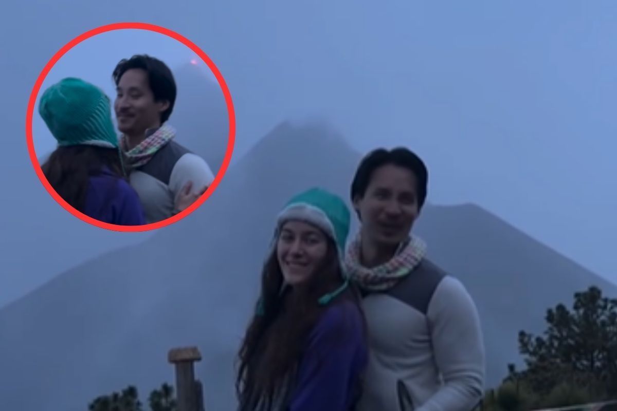 Volcano erupts during Couple Proposal