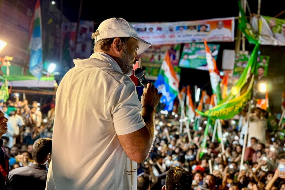 Rahul Gandhi in Siwan during Voter Adhikar Yatra