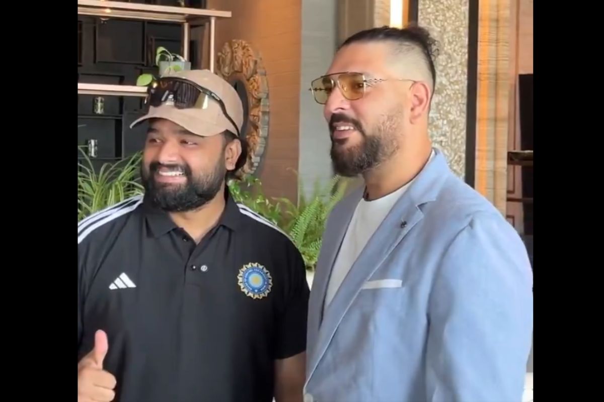 Yuvraj Singh with Rohit Sharma lookalike