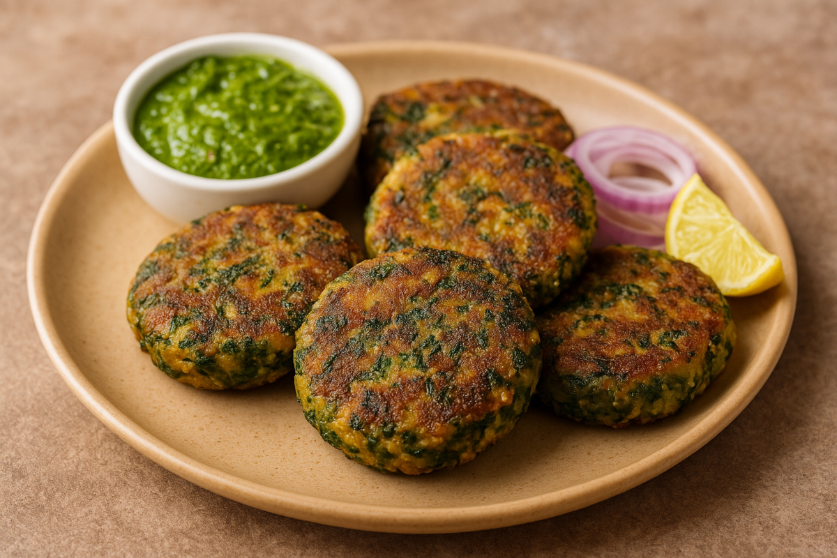 oats paalak tikki recipe