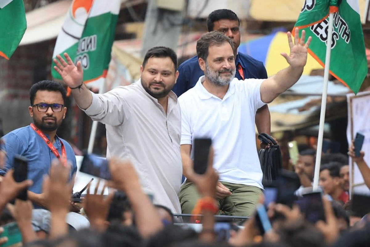 rahul gandhi and tejashwi yadav voter adhikar yatra