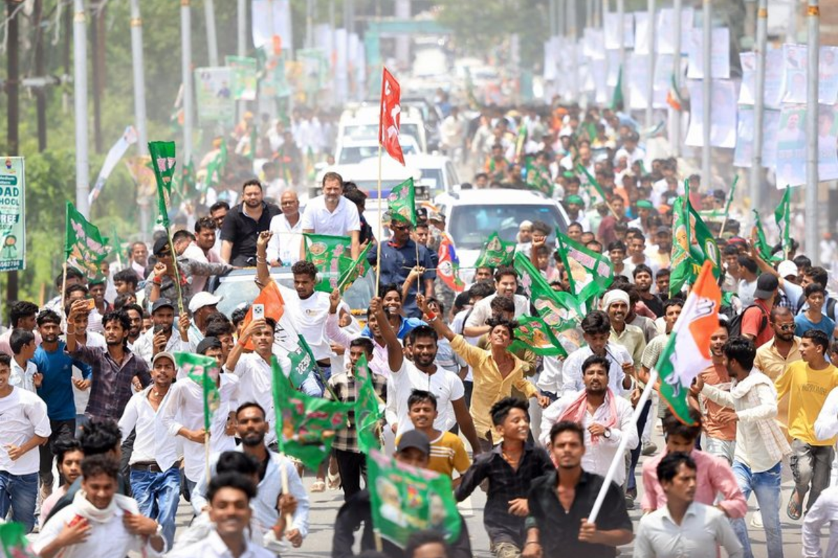rahul gandhi and tejashwi yadav yatra nawada